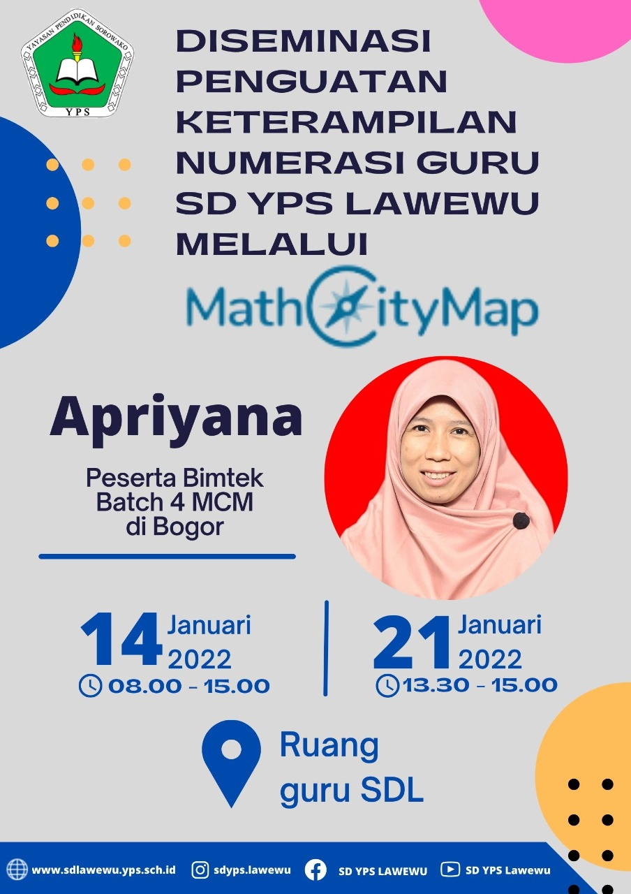 Diseminasi Penguatan Keterampilan numerasi Guru SD YPS Lawewu.